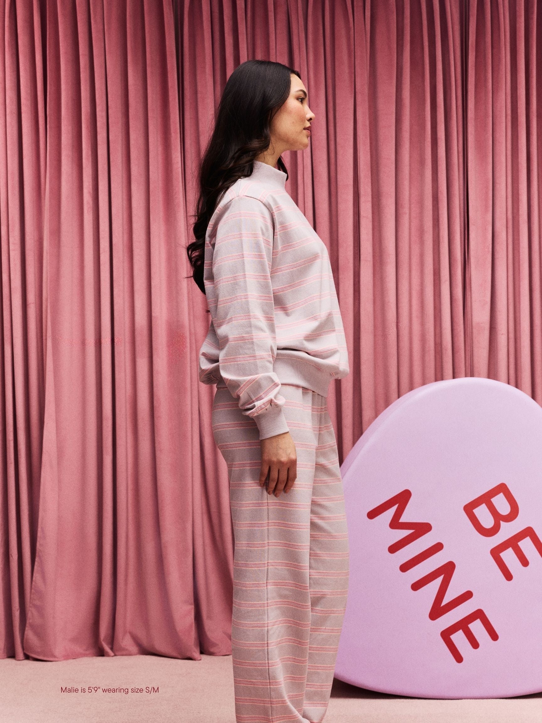 Striped Mockneck Pullover - Darling Stripe