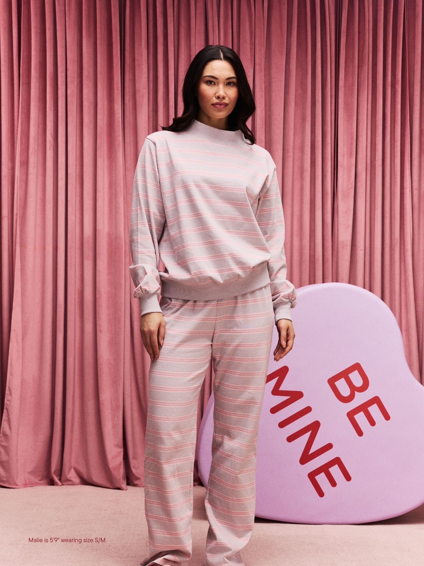 Striped Mockneck Pullover - Darling Stripe