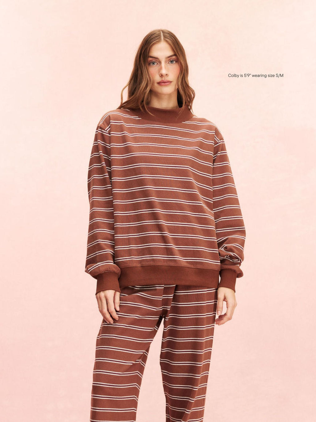 Striped Mockneck Pullover