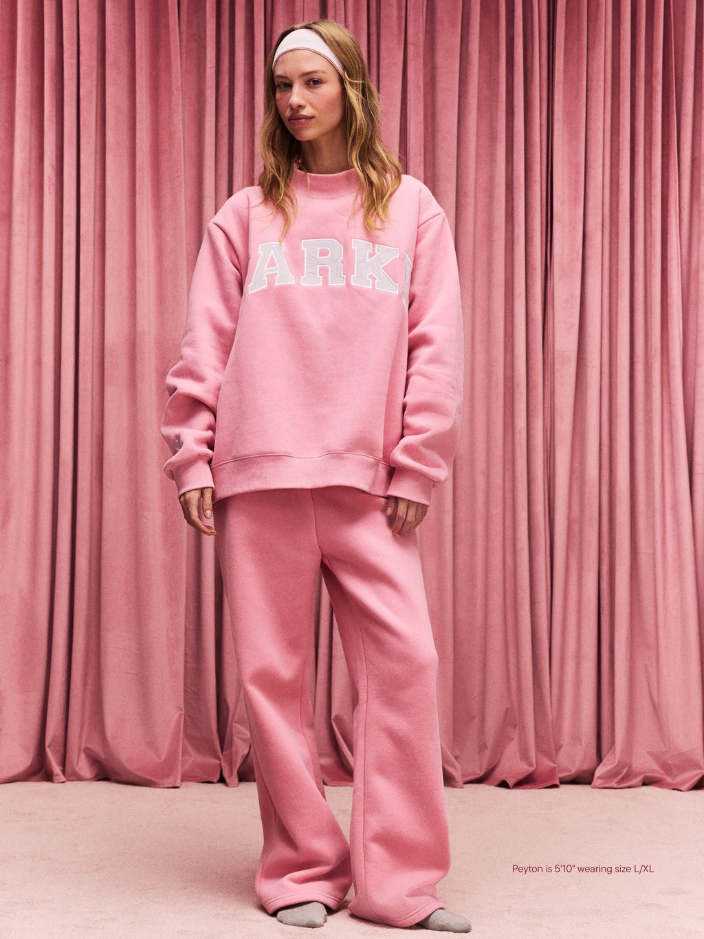 Valentine's Varsity Mockneck - Blush + Lavender