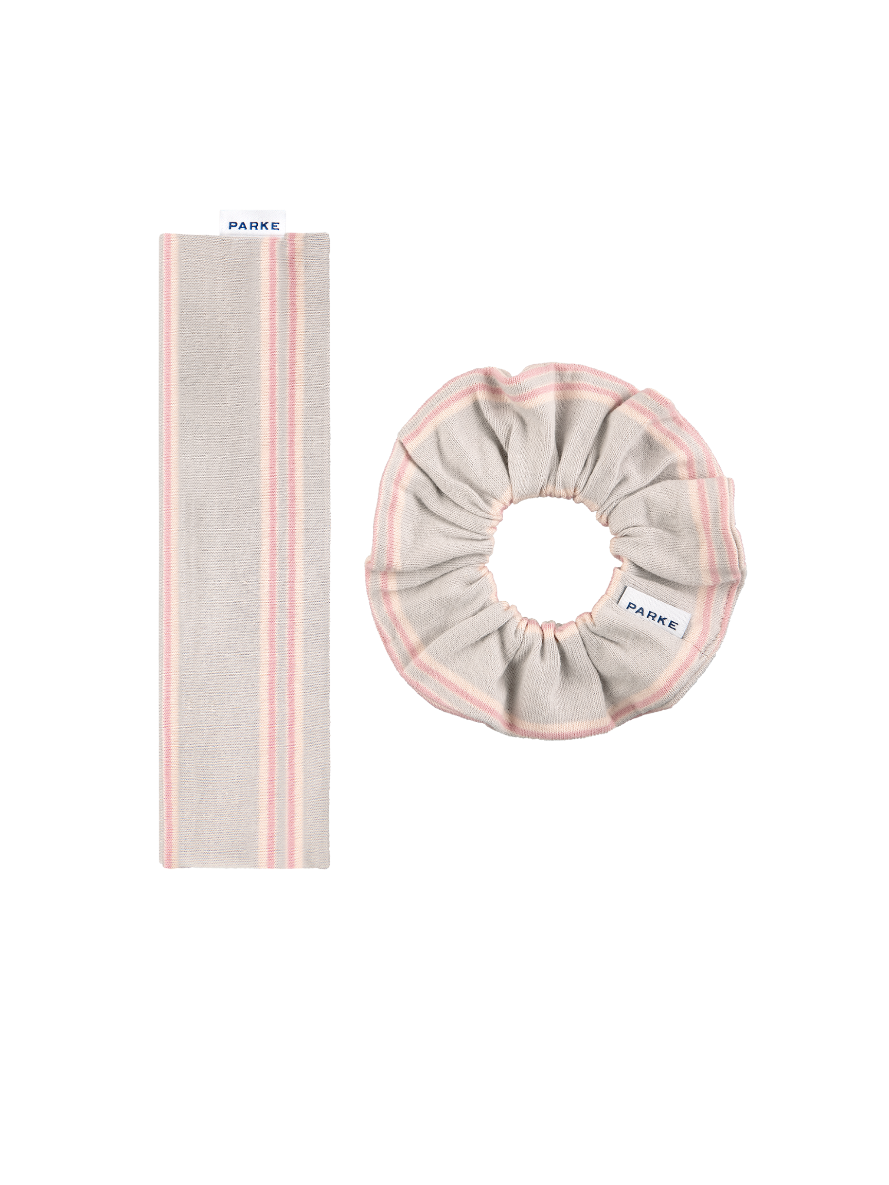 Valentine's Striped Headband/Scrunchie Set -lavender