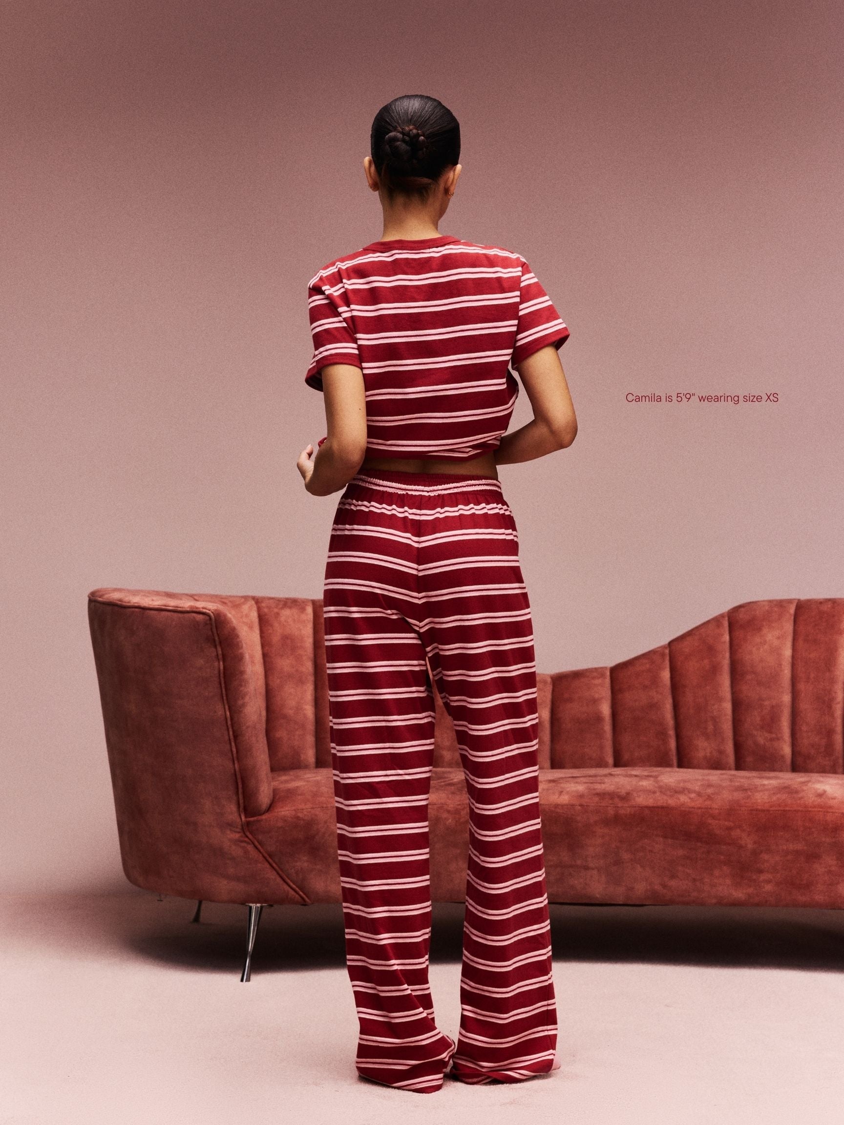 Preorder Striped Cotton Boxer Pants - Amour Stripe