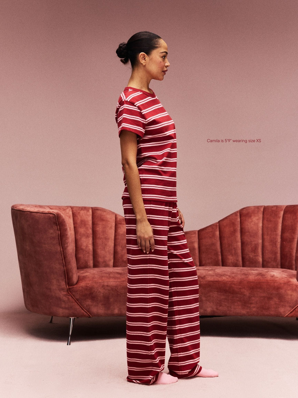 Preorder Striped Cotton Boxer Pants - Amour Stripe