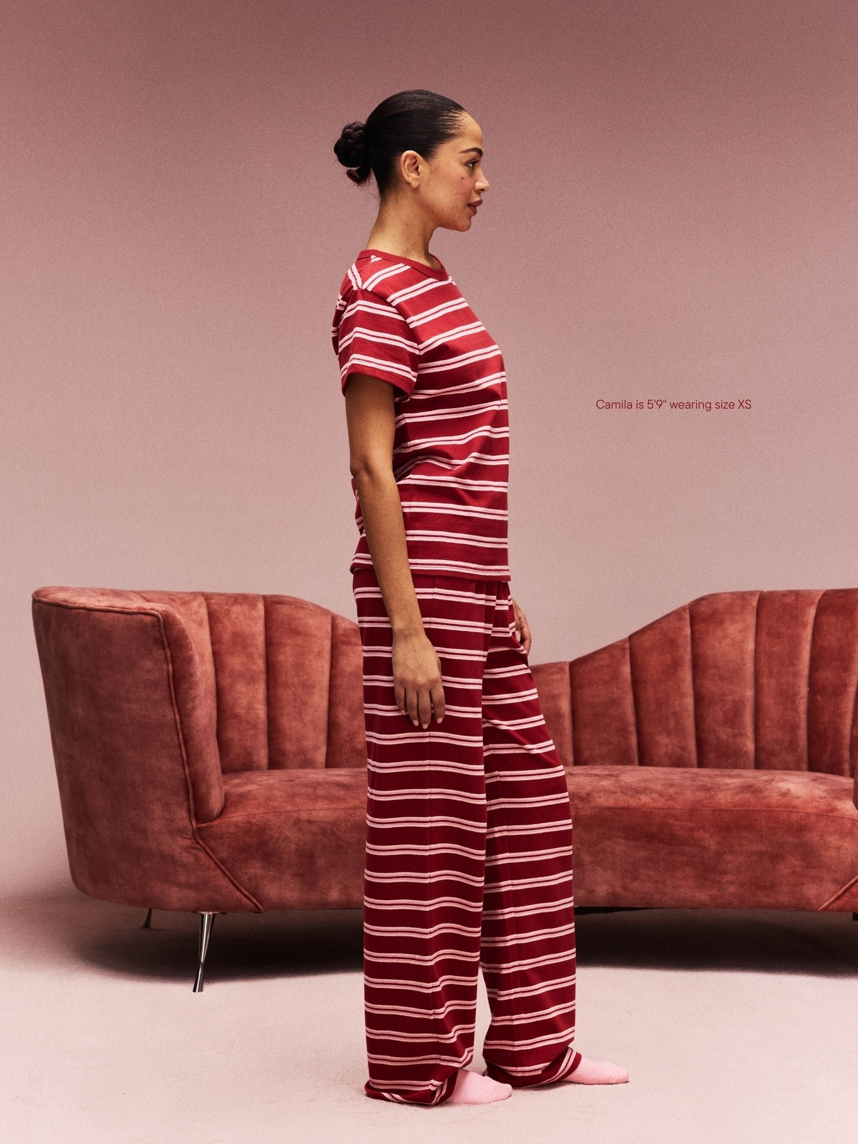 Preorder Striped Cotton Boxer Pants - Amour Stripe