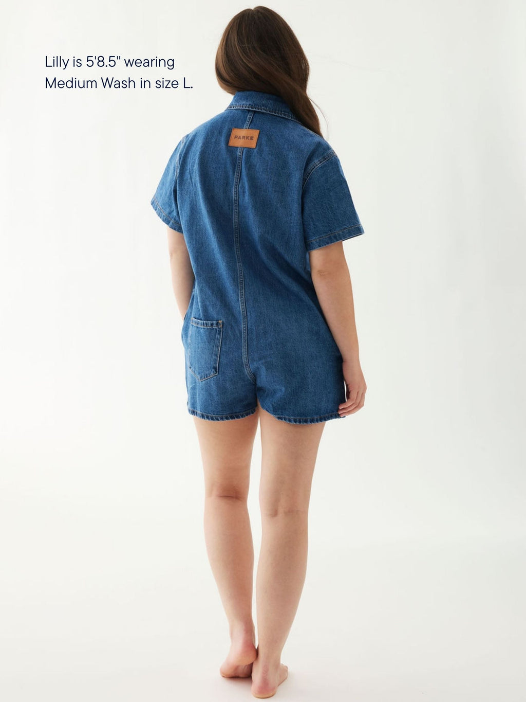 Short Sleeve Denim Romper