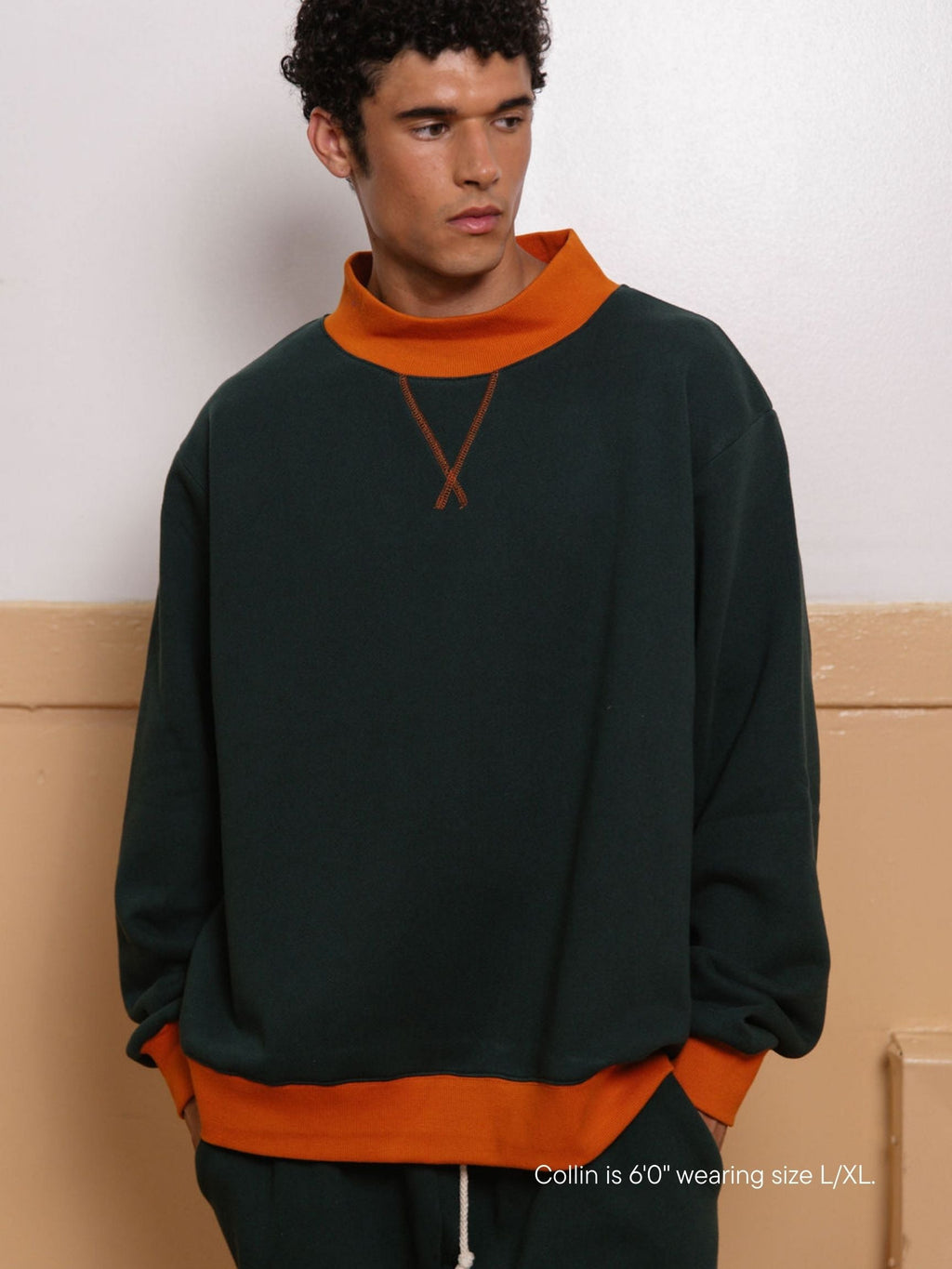 Two Tone Classic Mockneck