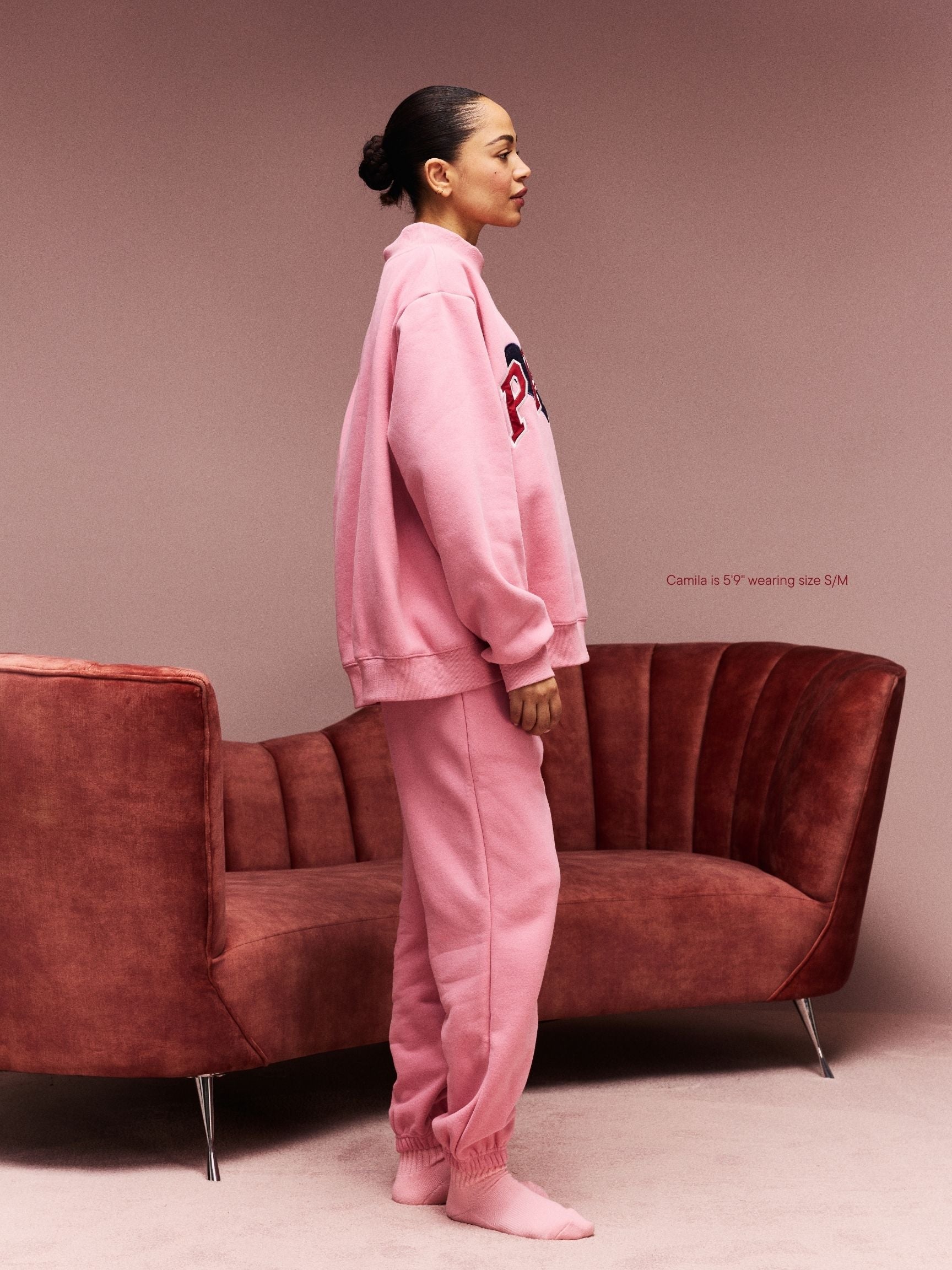 Drawstring Unisex Sweatpants - Blush