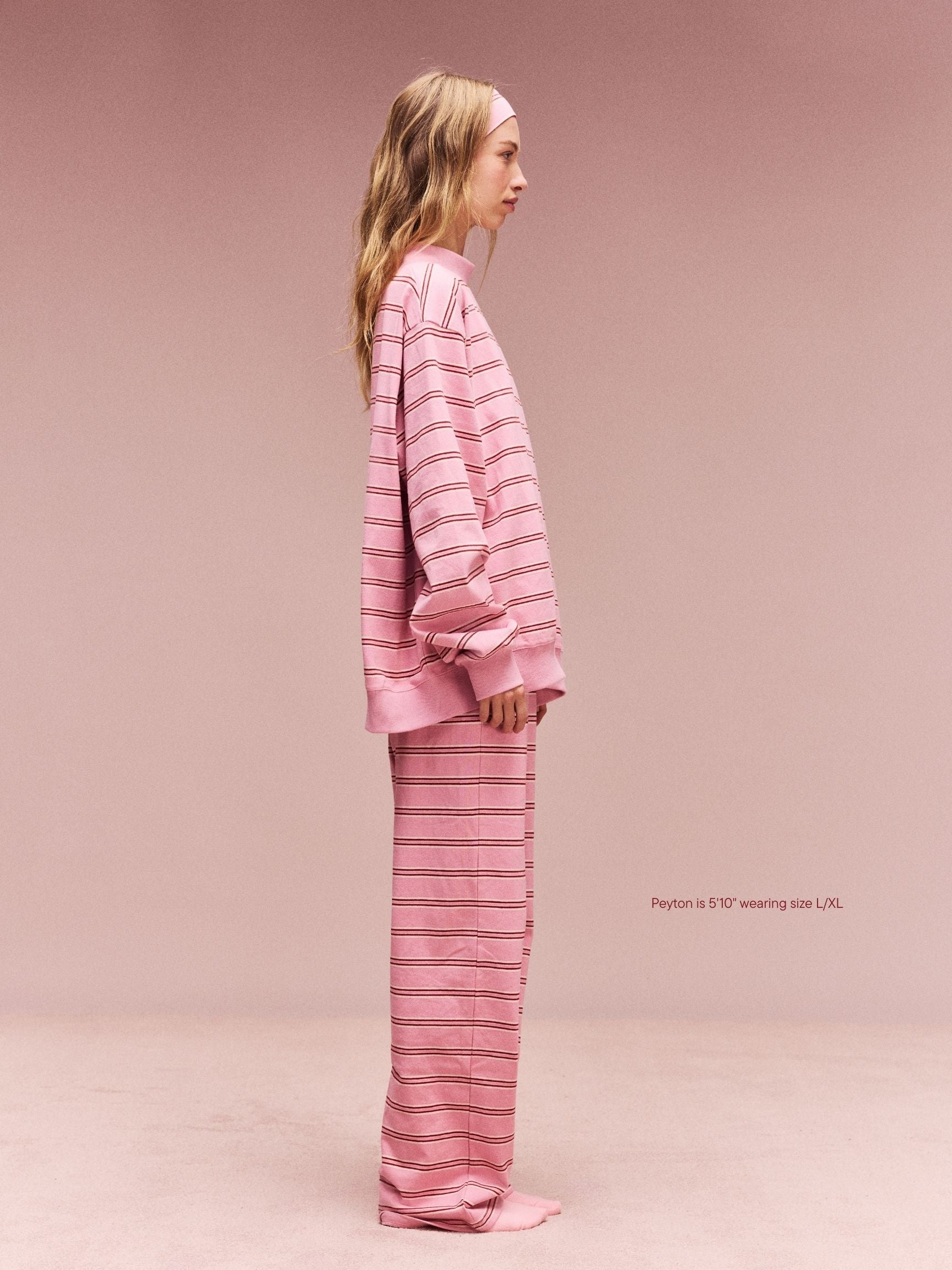 Preorder Striped Mockneck Pullover - Sweetheart Stripe