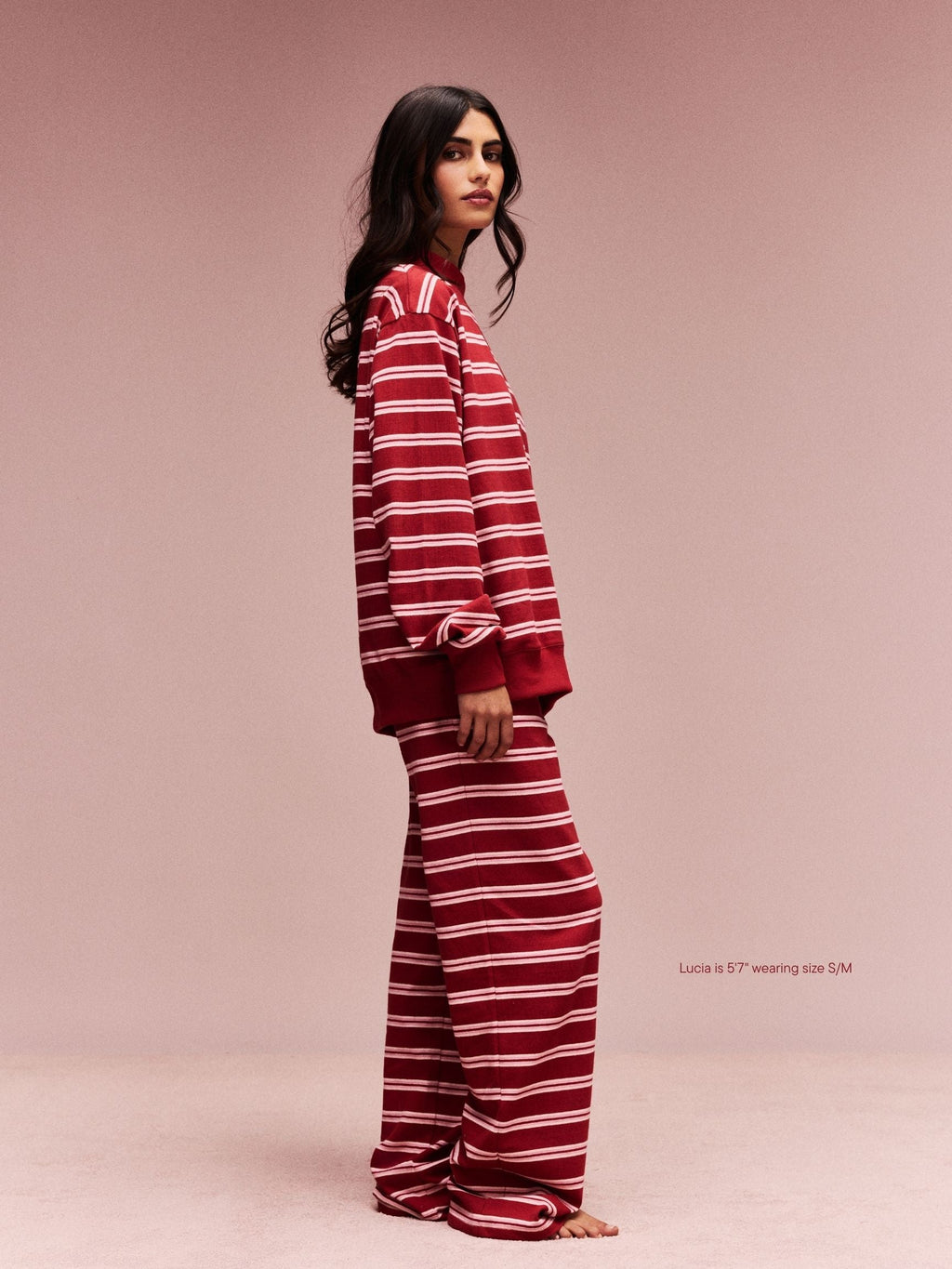 Striped Mockneck Pullover - Amour Stripe