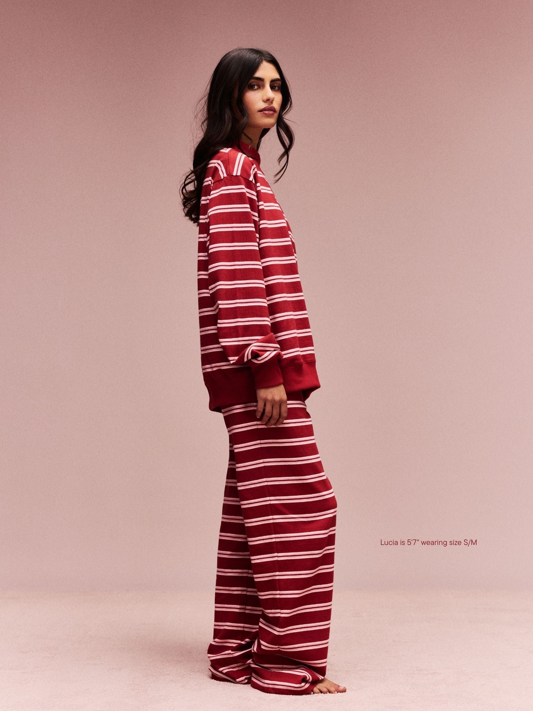 Preorder Striped Mockneck Pullover - Amour Stripe