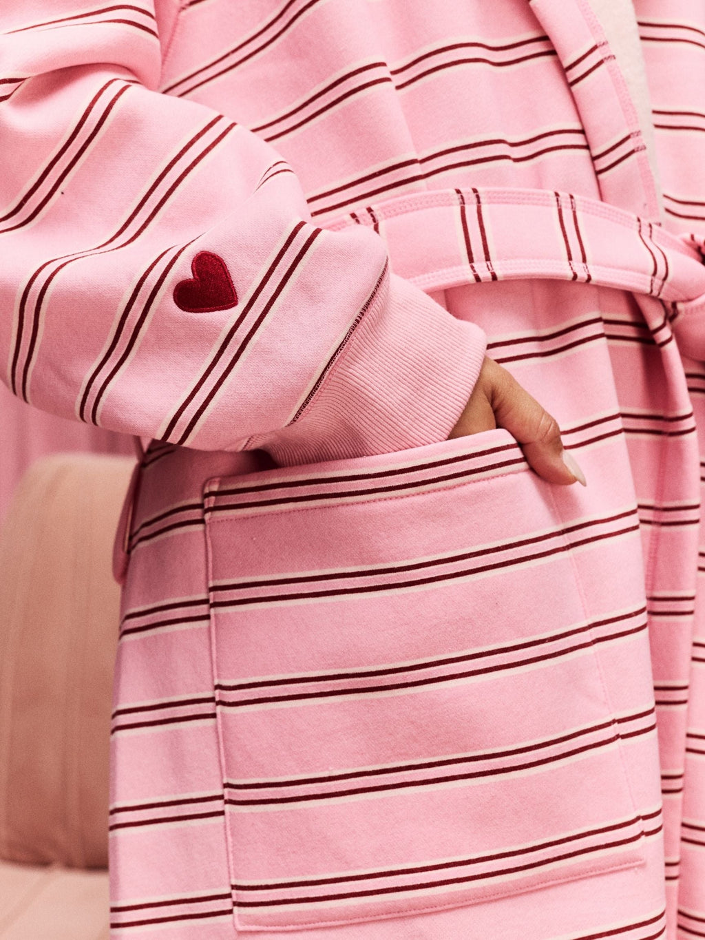 Valentine's Robe - Sweetheart Stripe