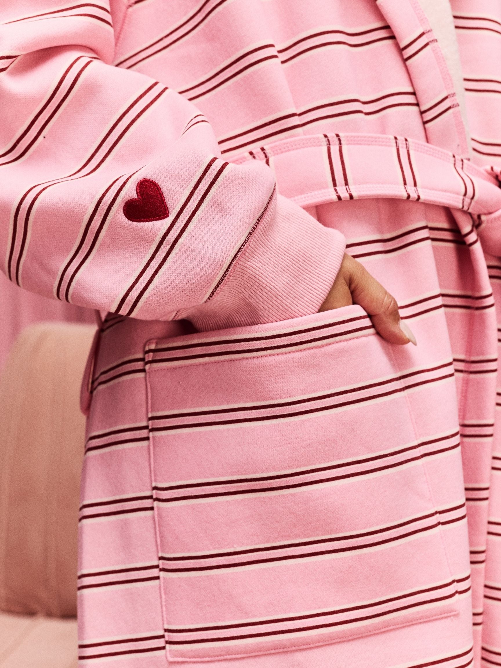 Valentine's Robe - Sweetheart Stripe