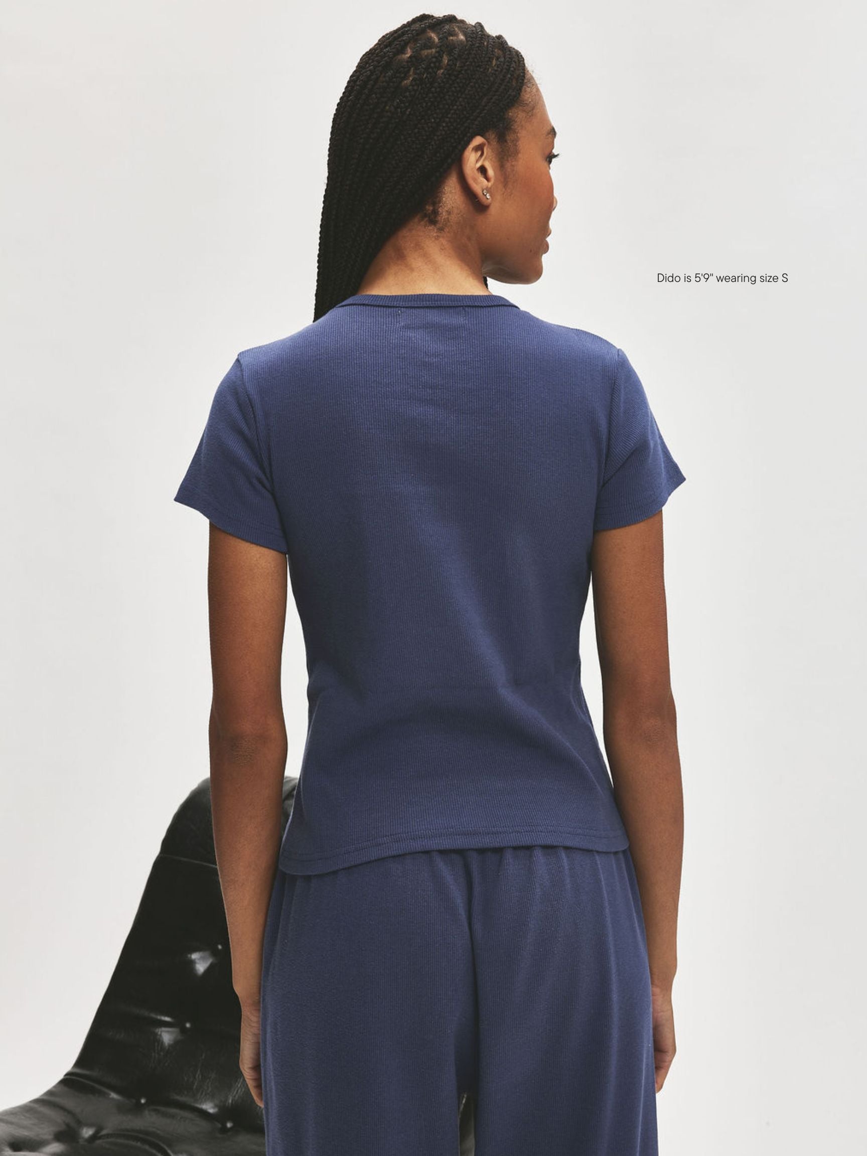 Ribbed Short Sleeve T-Shirt