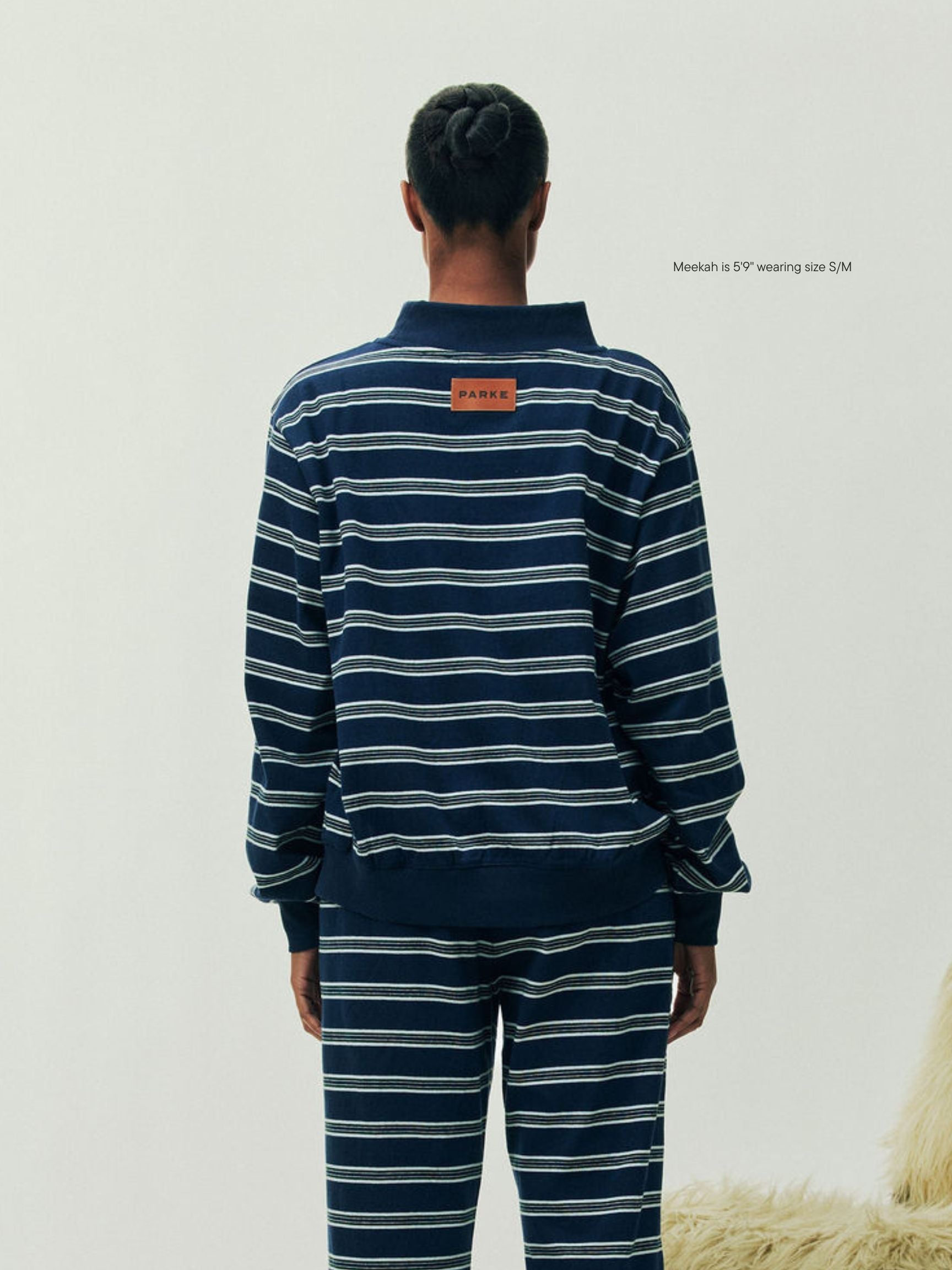 Holiday Striped Mockneck Pullover