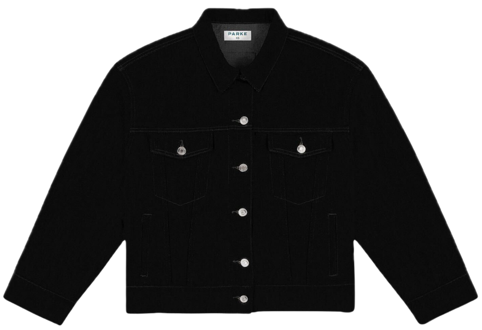 oversized jean jacket -black