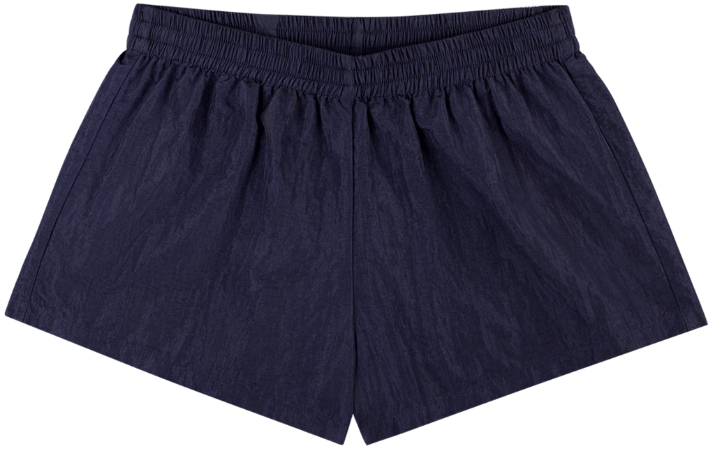 nylon mini shorts -navy