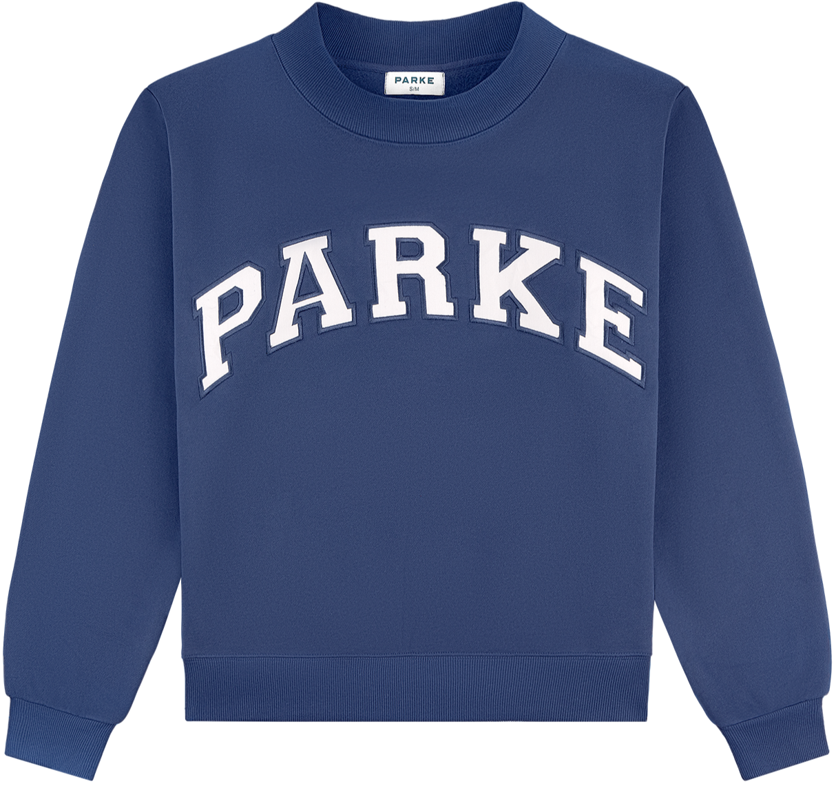 hometown varsity mockneck flat -crown blue + white