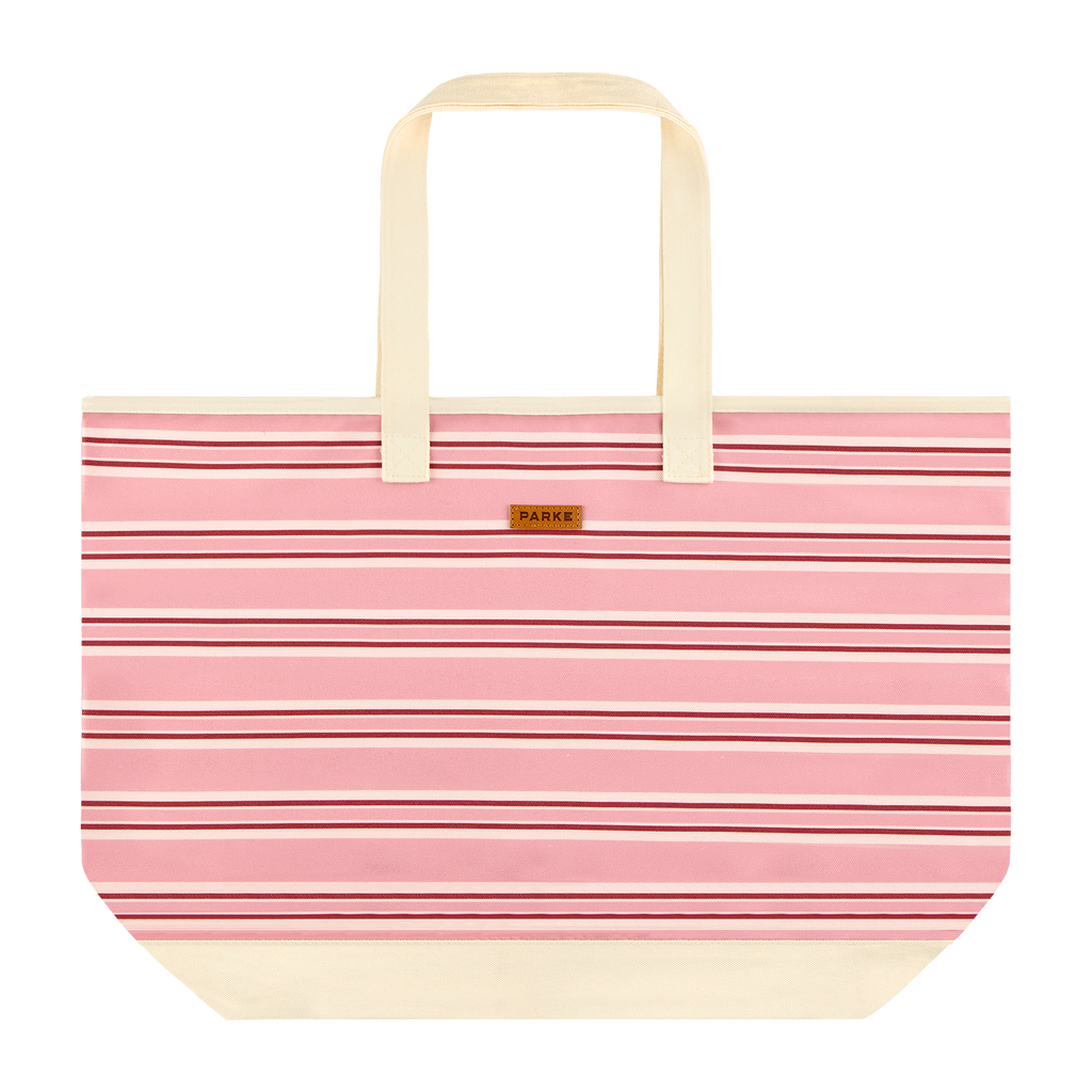 Valentine's Day Striped Oversized Tote -sweetheart stripe
