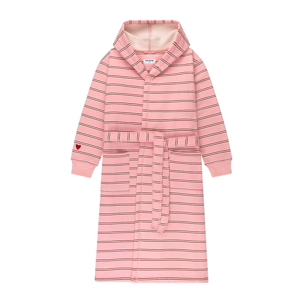 Valentine's Day Robe -sweetheart stripe