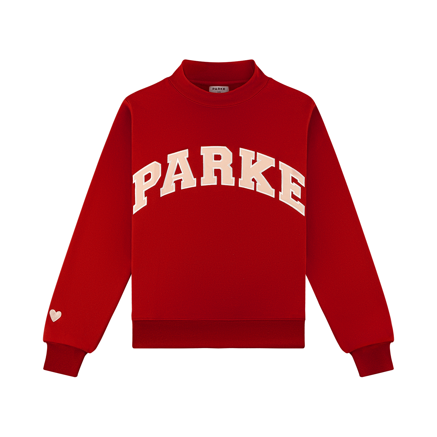 Valentine's Varsity Mockneck -crimson + peony