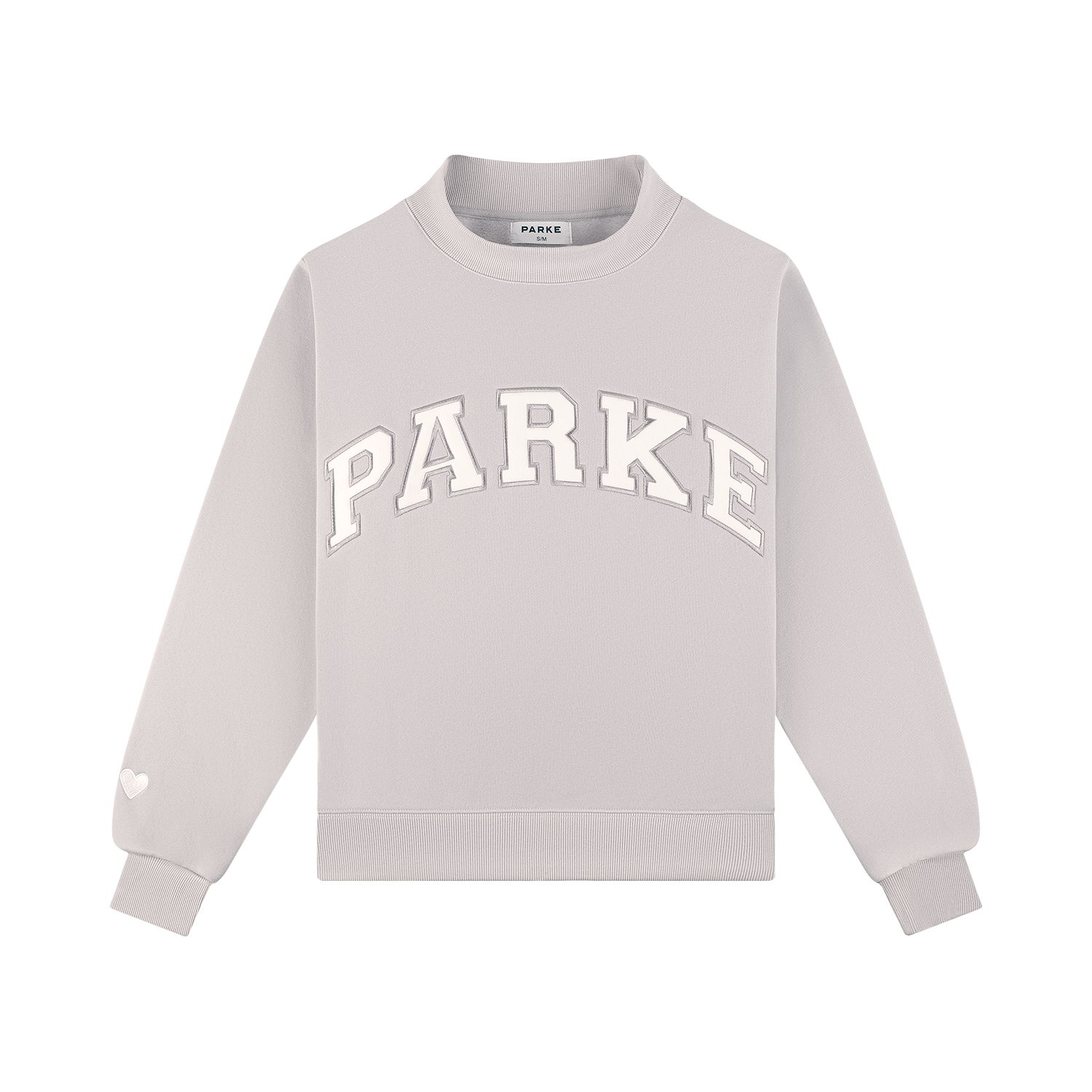 Valentine's Varsity Mockneck -lavender + white