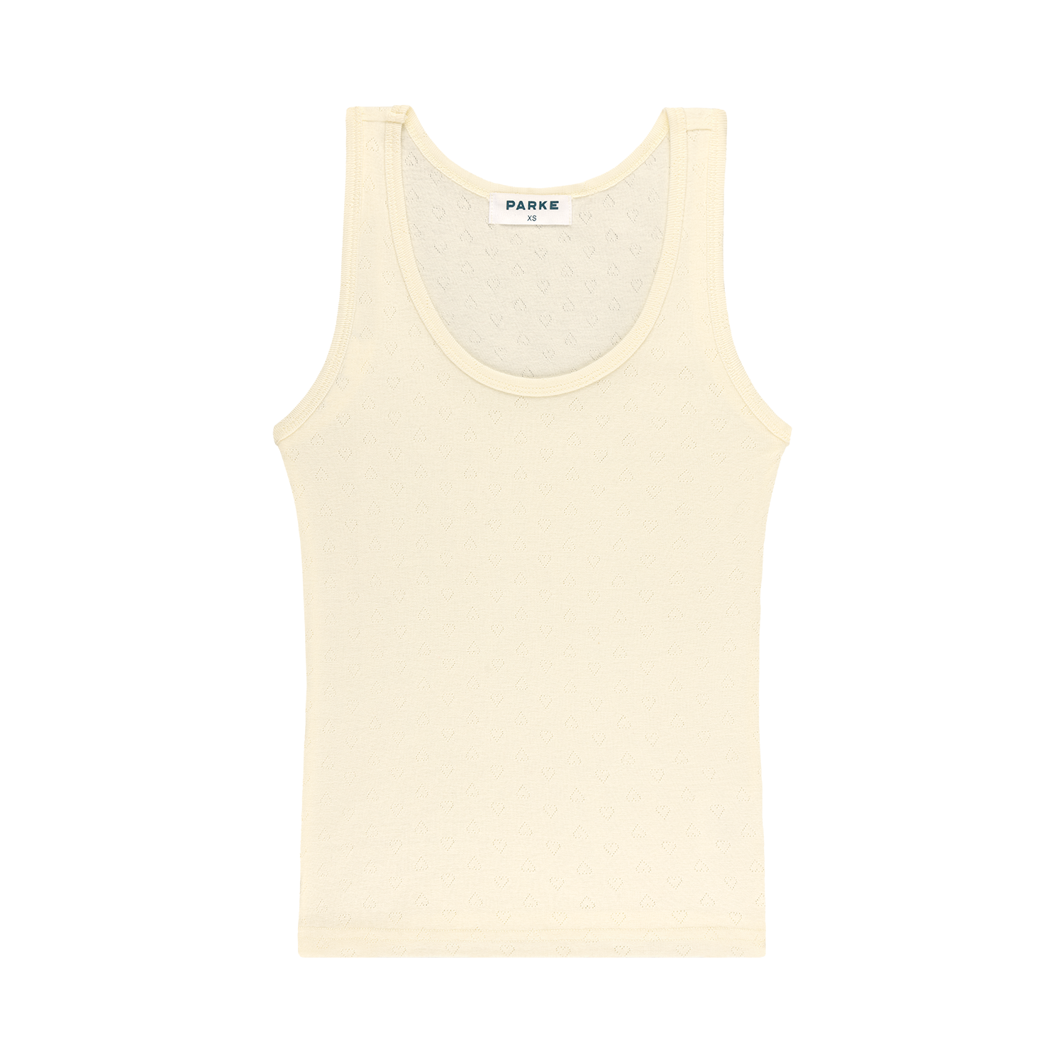 Heart Pointelle Tank -cream