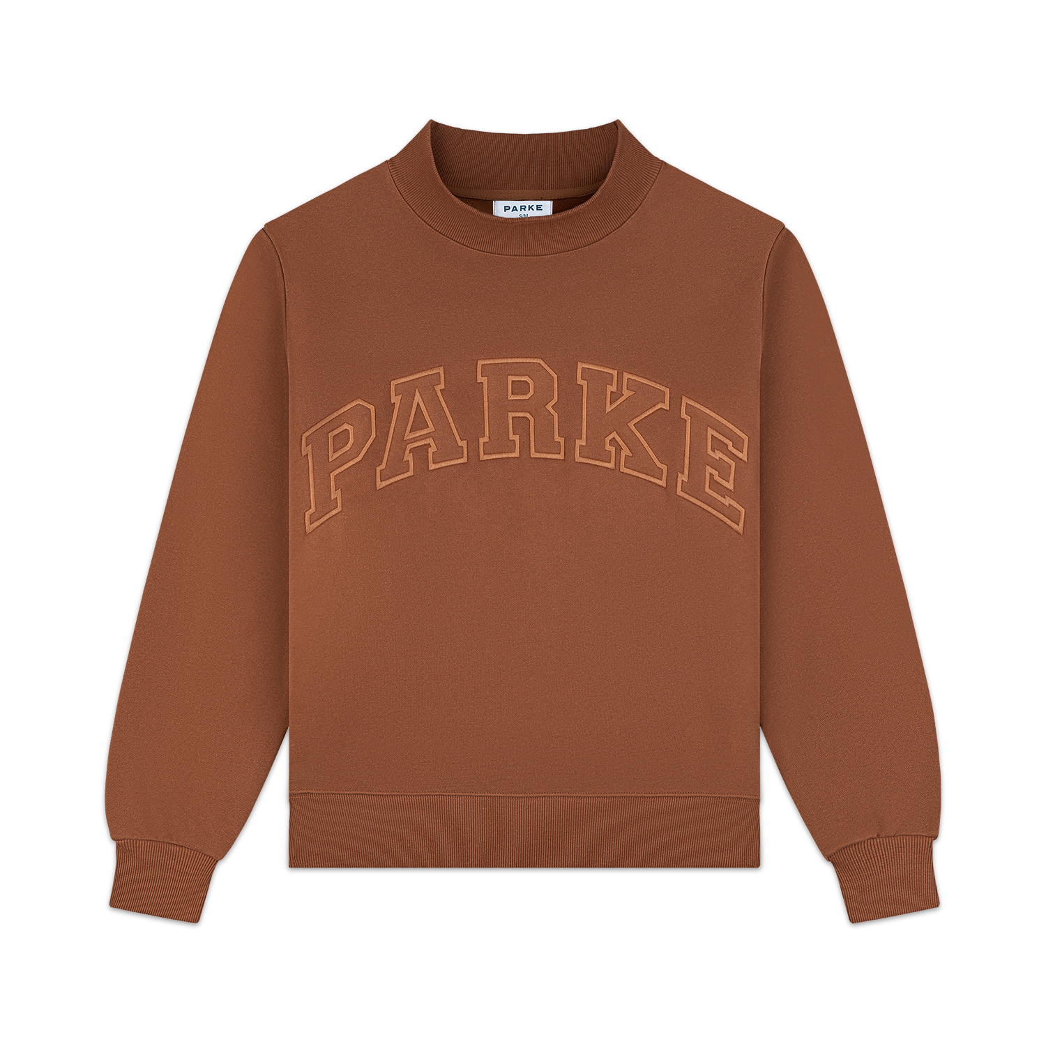 Monochrome Varsity Mockneck -mocha