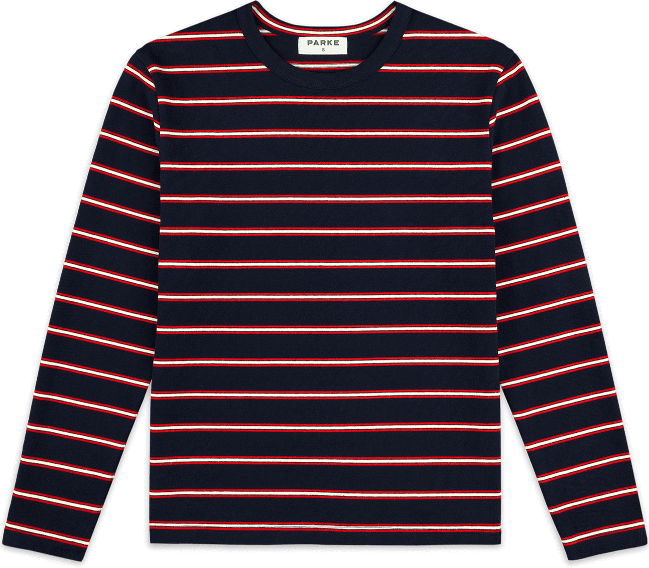 long sleeve striped tee -navy stripe