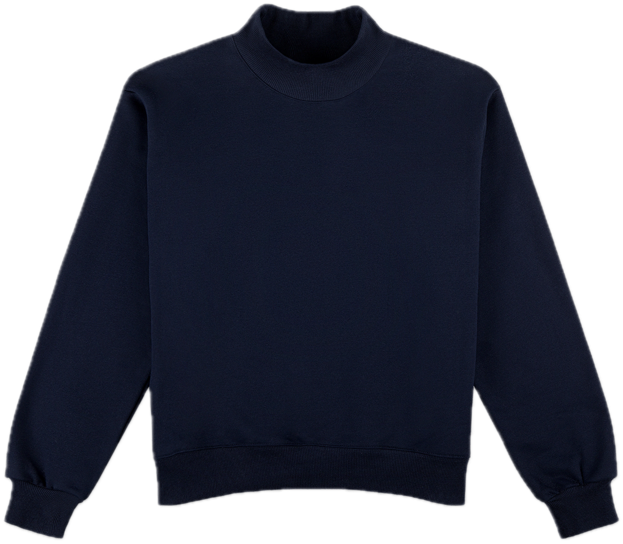 turtleneck sweatshirt flat lay - navy