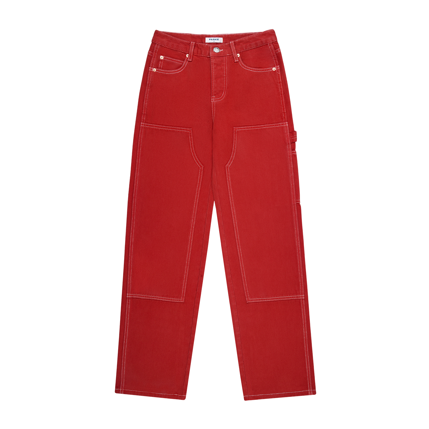 carpenter jean -washed red