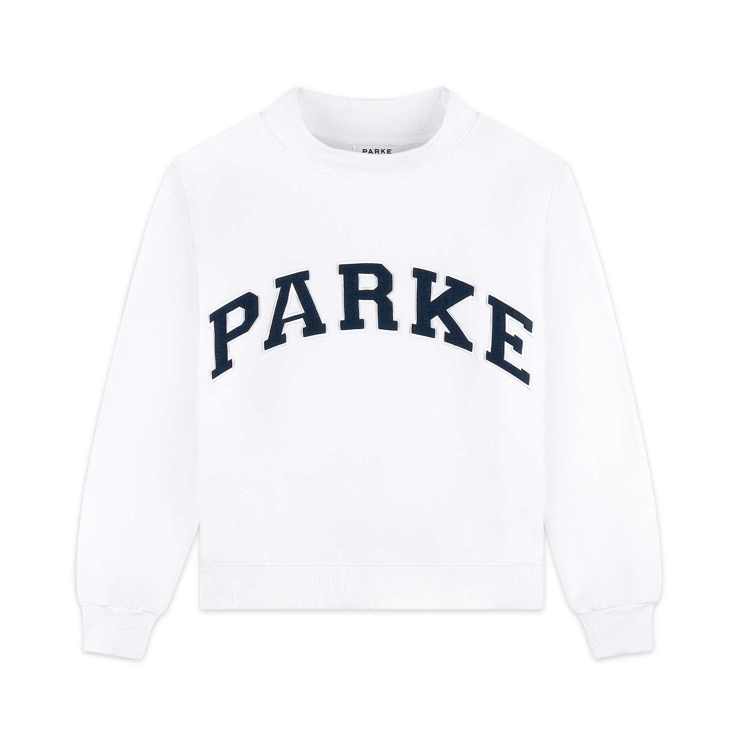 Nostalgia Varsity Mockneck -white + denim