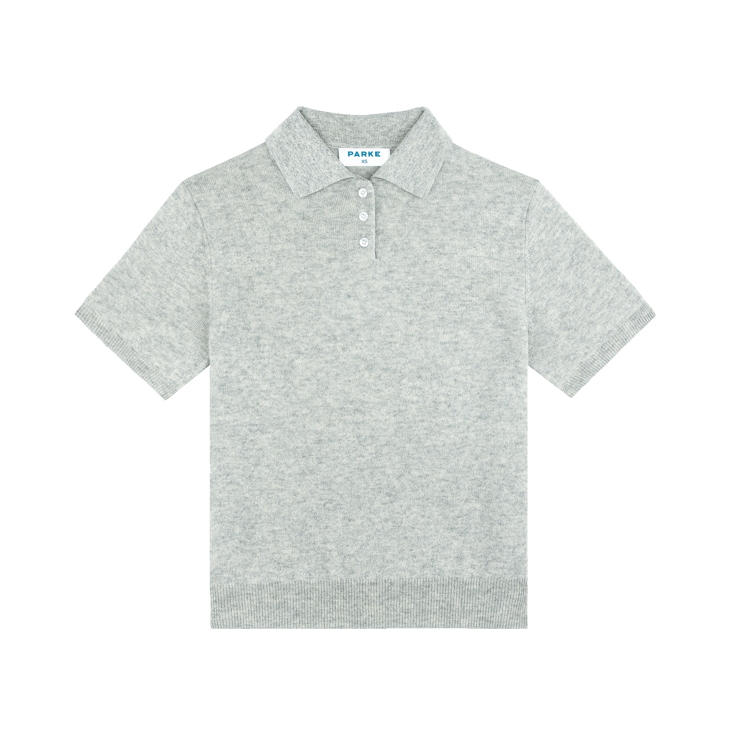 short sleeve classic polo sweater -grey